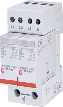 Обмежувач перенапруги ETITEC V 2T2 255/20 (4+0) 2442943 фото