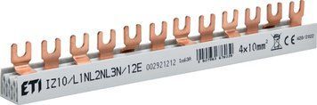 Шина живлення IZ 10/L1NL2NL3N/12E (10мм2, 3P+N, 0.22м, Fork, 12mod.) 2921212 фото