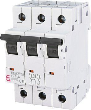 Автоматичний вимикач ETIMAT 10 3p D 1,6А (10 kA) 2155707 фото