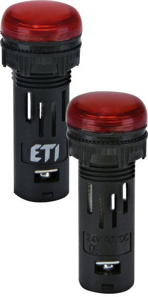 Лампа сигнальна LED матова ECLI-16-024C-R 24V AC/DC (&Oslash;16мм, червона) 4771600 фото