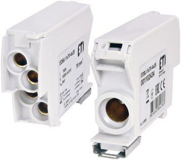 Блок розподільчий EDBJ-1x70-4x25 (192A, 1000V AC/1500V DC, IN: 1x70, OUT: 4x25, сірий) 1102434 фото
