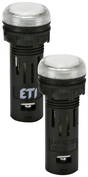 Лампа сигнальна LED матова ECLI-16-024C-W 24V AC/DC (&Oslash;16мм, біла) 4771605 фото