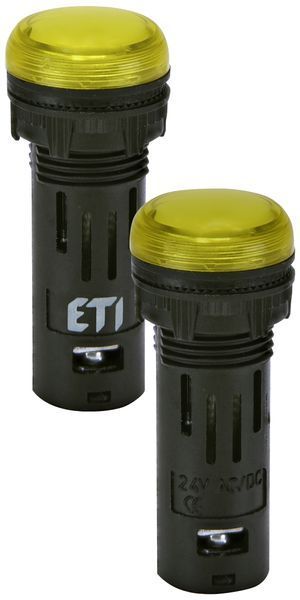 Лампа сигнальна LED матова ECLI-16-024C-Y 24V AC/DC (&Oslash;16мм, жовта) 4771602 фото