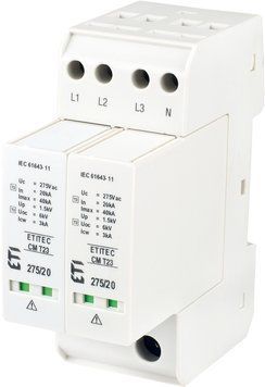 Обмежувач перенапруги ETITEC CM T23 275/20 (4+0, 2p, TNC-S) RC 2440653 фото