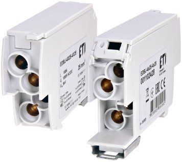 Блок розподільчий EDBJ-4x25-4x25 (100A, 1000V AC/1500V DC, IN: 4x25, OUT: 4x25, сірий) 1102428 фото