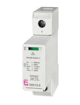 Обмежувач перенапруги ETITEC SM T12 300/12,5 (1+0, 1p, TNC) 2440540 фото