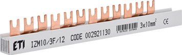 Шина живлення IZM 10/3F/12 (10мм2, 3P, 0.21м, Fork, 12mod., 4хMS/MPE) 2921130 фото