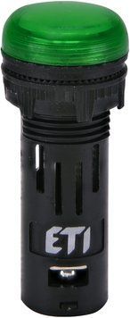 Лампа сигнальна LED матова ECLI-16-240A-G 240V AC (&Oslash;16мм, зелена) 4771607 фото