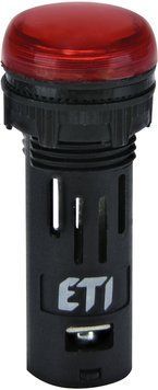 Лампа сигнальна LED матова ECLI-16-240A-R 240V AC (&Oslash;16мм, червона) 4771606 фото