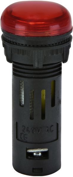 Лампа сигнальна LED матова ECLI-16-240A-R 240V AC (&Oslash;16мм, червона) 4771606 фото