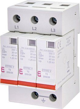 Обмежувач перенапруги ETITEC V T2 255/20 (3+0) RC 2442961 фото