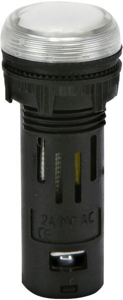 Лампа сигнальна LED матова ECLI-16-240A-W 240V AC (&Oslash;16мм, біла) 4771611 фото