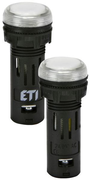 Лампа сигнальна LED матова ECLI-16-240A-W 240V AC (&Oslash;16мм, біла) 4771611 фото
