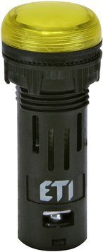 Лампа сигнальна LED матова ECLI-16-240A-Y 240V AC (&Oslash;16мм, жовта) 4771608 фото