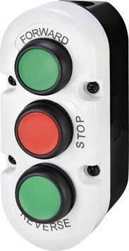 Кнопковий пост 3-модул. ESE3-V6 (Compact, "FORWARD/STOP/REVERSE", зелен./червон./зелен., корп. сіро-чорн.) 4771444 фото