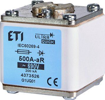 Запобіжник G1UQ01/500A/690V aR (200 kA) 4373526 фото