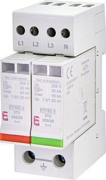 Обмежувач перенапруги ETITEC V 2T2 255/20 (3+1) 2442945 фото