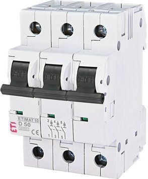Автоматичний вимикач ETIMAT 10 3p D 50А (6 kA) 2155721 фото