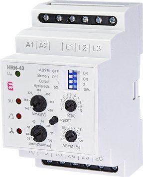 Реле контролю напруги HRN-43 400V AC (3F, 2x16A_AC1) без нейтралі 2471419 фото