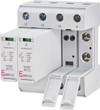 Обмежувач перенапруги ETITEC SM T12 300/12,5 (3+1, 4p, TT) 2440550 фото