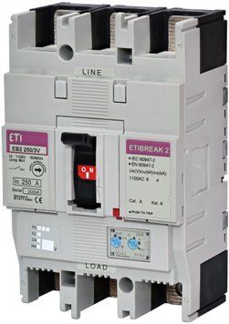Авт. вимикач EB2 250/3V 250A ((0.63-1)In/(6-10)In) 1000V 3P 4671378 фото
