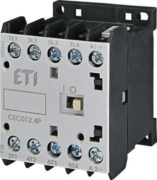 Контактор мініатюрний CEC 12.4Р 24V DC (12A; 5,5kW; AC3) 4р (4 н.в.) 4641212 фото