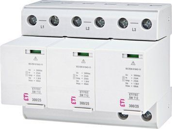 Обмежувач перенапруги ETITEC SM T12 300/25 (3+0, 6p, TNC) 2440560 фото