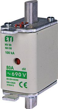 Запобіжник NH-00/aM 80A 690V KOMBI 4182413 фото