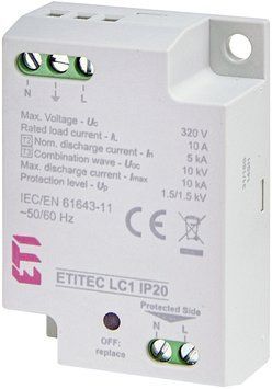 Обмежувач перенапруги ETITEC LC1 IP20 2442980 фото