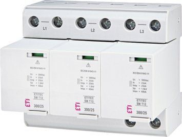Обмежувач перенапруги ETITEC SM T12 300/25 (3+0, 6p, TNC) RC 2440561 фото