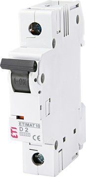 Автоматичний вимикач ETIMAT 10 1p D 2А (10 kA) 2151708 фото