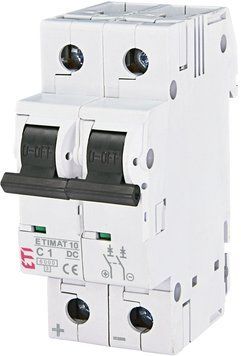 Автоматичний вимикач ETIMAT 10 DC 2p C 1A (6 kA) 2138704 фото