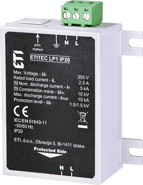 Обмежувач перенапруги ETITEC LP1 IP20 2442981 фото