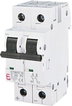 Автоматичний вимикач ETIMAT 10 DC 2p C 20A (6 kA) 2138717 фото