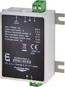 Обмежувач перенапруги ETITEC LP2 IP20 2442982 фото