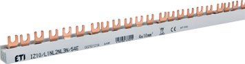 Шина живлення IZ 10/L1NL2NL3N/54E (10мм2, 3P+N, 1.00м, Fork, 54mod.) 2921214 фото