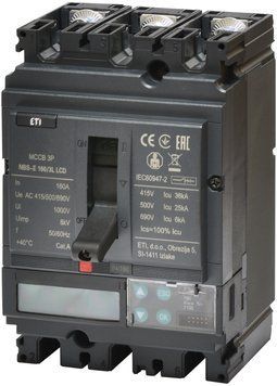 Авт. вимикач NBS-E 100/3L LCD 100A (36kA, (0.4-1)In/(1.5-12)In) 3P 4673047 фото