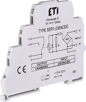 Реле інтерфейсне SER1-230 ACDC (електромеханічне, 1CO, 6A AC1, 250V AC) 2473053 фото