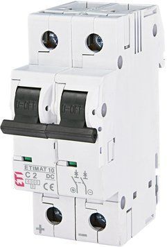 Автоматичний вимикач ETIMAT 10 DC 2p C 2A (6 kA) 2138708 фото