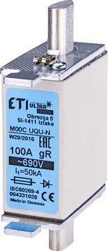 Запобіжник M000UQU-N/50A/690V gR 4331025 фото
