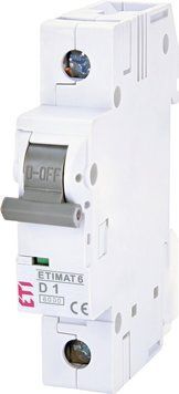 Автоматичний вимикач ETIMAT 6 1p D 1 A (6kA) 2161504 фото