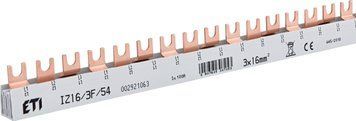 Шина живлення IZ 16/3F/54 (16мм2, 3P, 1м, Fork, 54mod.) 2921063 фото