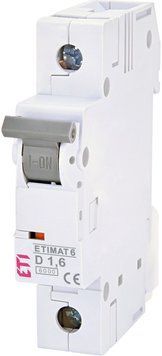 Автоматичний вимикач ETIMAT 6 1p D 1,6A (6kA) 2161507 фото