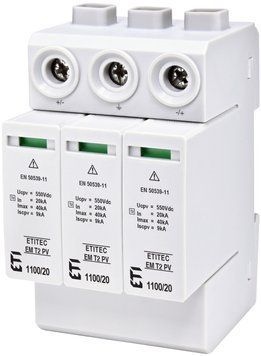 Обмежувач перенапруги ETITEC EM T2 PV 1100/20 Y (для PV систем) 2440623 фото