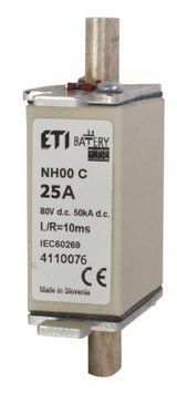 Запобіжник NH-000 Battery 25A 80V DC 4110076 фото