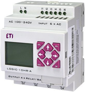 Програмоване реле LOGIC-10HR-A, 100-240V AC (6I/4O-Rele) 4780001 фото