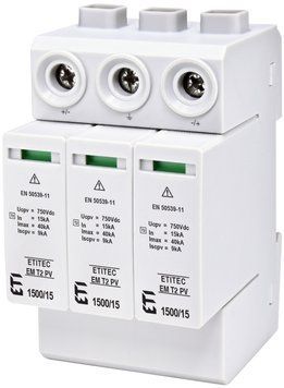 Обмежувач перенапруги ETITEC EM T2 PV 1500/15 Y (для PV систем) 2440625 фото