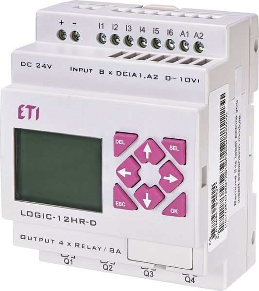 Програмоване реле LOGIC-12HR-D, 24V DC (8I/4O-Rele) 4780002 фото