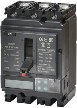 Авт. вимикач NBS-E 160/3L LCD 160A (36kA, (0.4-1)In/(1.5-12)In) 3P 4673061 фото
