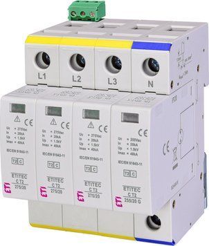 Обмежувач перенапруги ETITEC C T2 275/20 (3+1) 4p, RC 2440404 фото